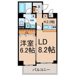 1LDK 間取り図
