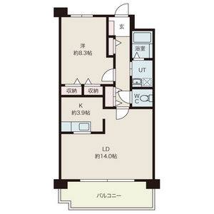 1LDK 間取り図
