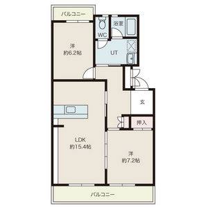 2LDK 間取り図