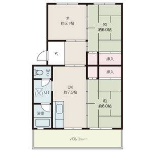 3DK 間取り図