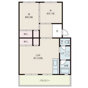 2LDK 間取り図