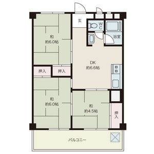 3DK 間取り図