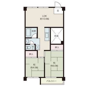 2LDK 間取り図