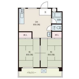 2DK 間取り図