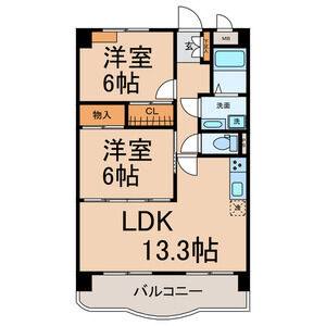 2LDK 間取り図