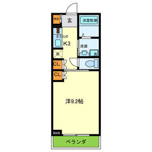 1K 間取り図