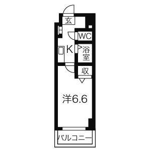 1K 間取り図