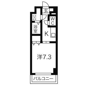 1K 間取り図