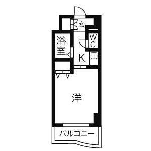 1K 間取り図