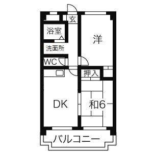 2DK 間取り図