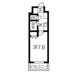 1K 間取り図