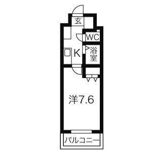 1K 間取り図