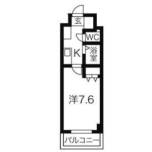 1K 間取り図