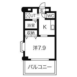 1K 間取り図