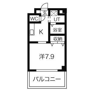 1K 間取り図