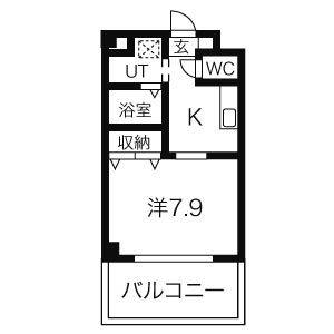 1K 間取り図
