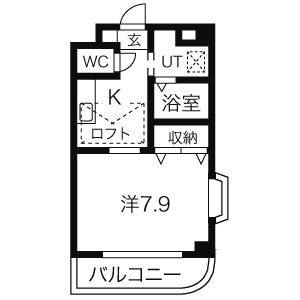 1K 間取り図