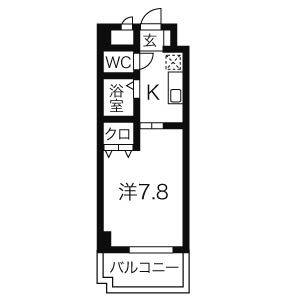 1K 間取り図