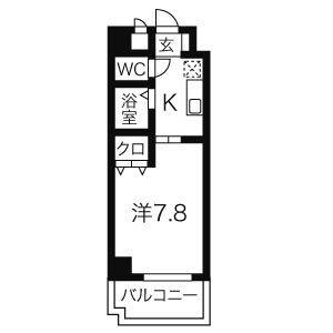 1K 間取り図
