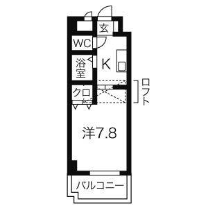 1K 間取り図