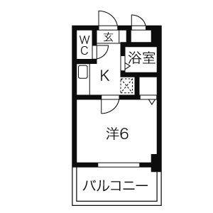 1K 間取り図