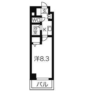 1K 間取り図
