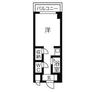 1K 間取り図