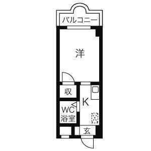 1K 間取り図
