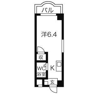 1K 間取り図