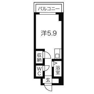 1K 間取り図