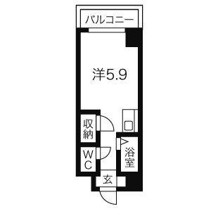 1K 間取り図