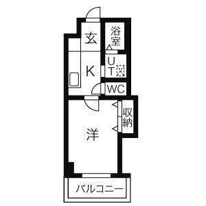 1K 間取り図