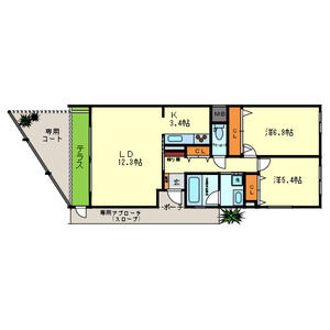 2LDK 間取り図