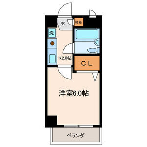 1K 間取り図