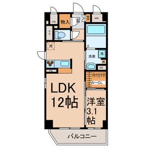 1LDK 間取り図