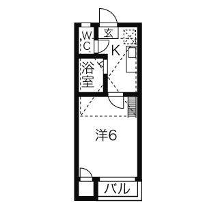1K 間取り図