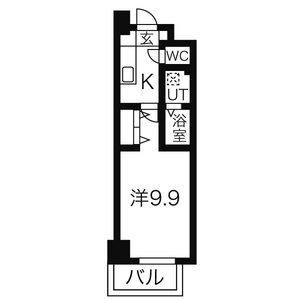 1K 間取り図