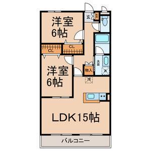 2LDK 間取り図