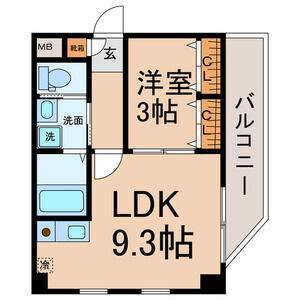 1LDK 間取り図