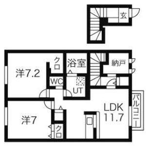 2LDK 間取り図