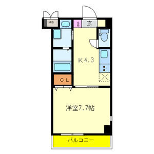 1K 間取り図