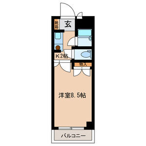 1K 間取り図