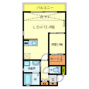 1LDK 間取り図