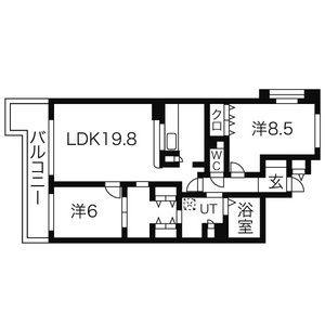 2LDK 間取り図