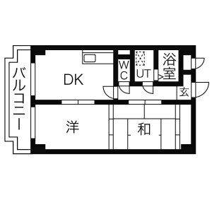 2DK 間取り図