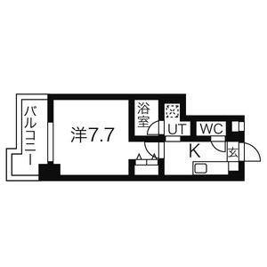1K 間取り図