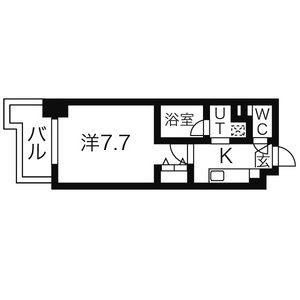 1K 間取り図