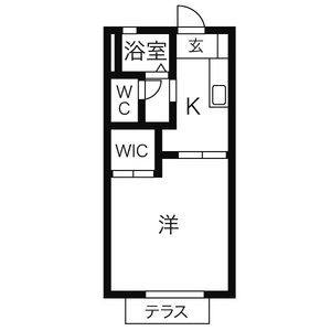 1K 間取り図