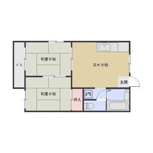 2DK 間取り図