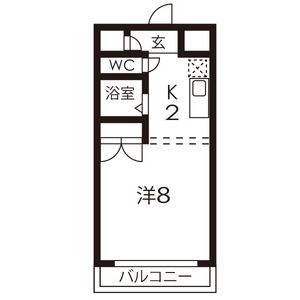 1K 間取り図